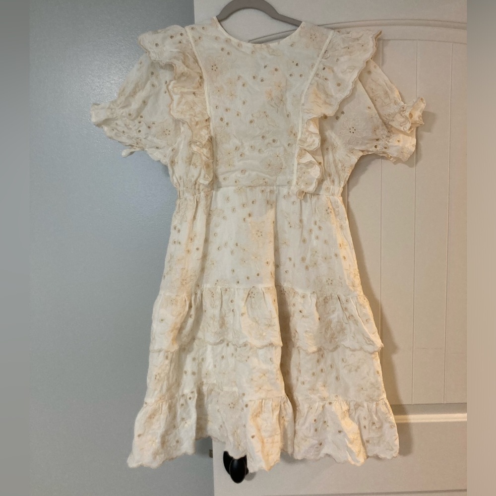 Polagram women’s embroidered cream dress